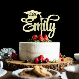 Graduation Cake Topper, Personalized Graduation Cake Topper