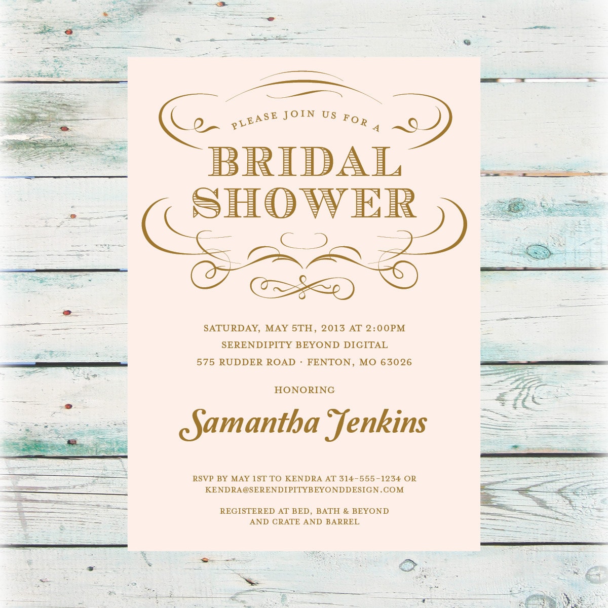 Elegant Bridal Shower Invitation DIY Digital File Etsy