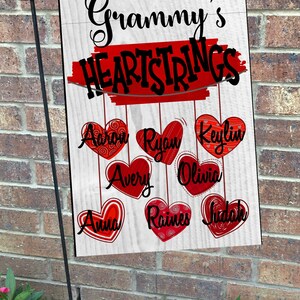 Grandma's Heartstrings Single-Sided Vinyl Garden Flag