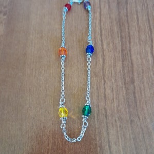 HANDCRAFTED Sterling Silver Pride Anklet