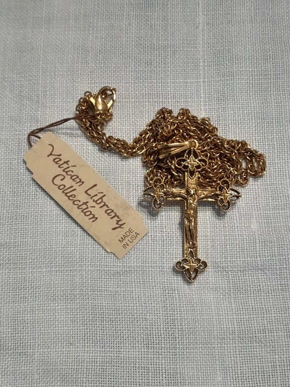 Vintage Vatican Library Collection Crucifix Neckla