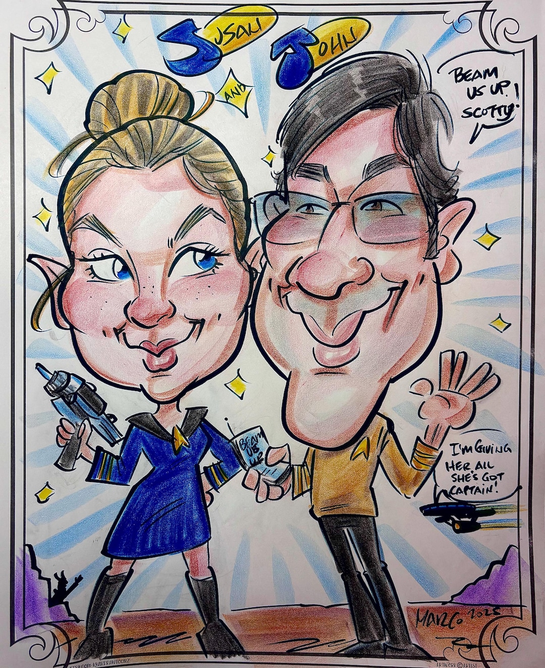 Buy Caricatures Cartoon Face Portrait Sketch Online in India - Main Image