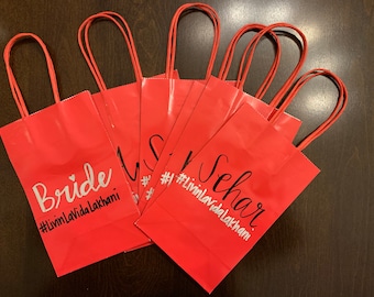 Personalized Gift Bags, Bachelorette Gift Bags, Custom Gift Bags, Bridesmaid Gifts, Groomsman Gifts, Wedding Gift Bags