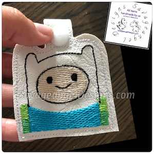 Finn bag tag key tag embroidery designs 4x4 hoop