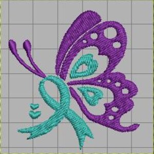 suicide awareness butterfly embroidery design 4x4 **digital file**