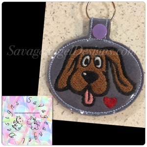 DIGITAL FILE 4x4 dog face design and tag