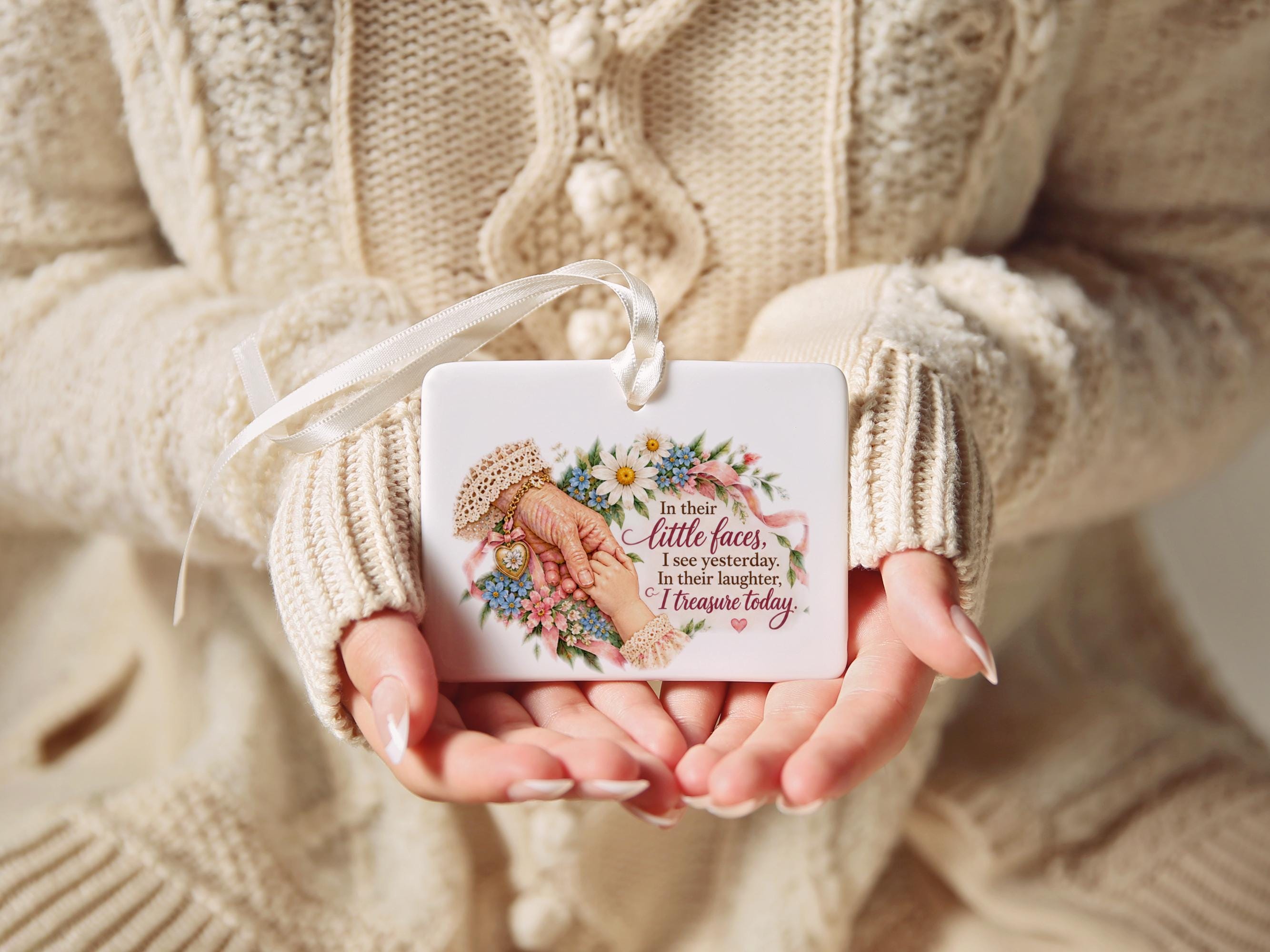 Grandmother Ceramic Christmas Ornament 4