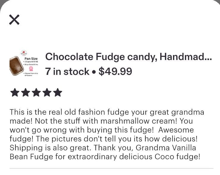 Handmade Old-Fashioned Fudge Big Pan, 2 1/2 lb 2