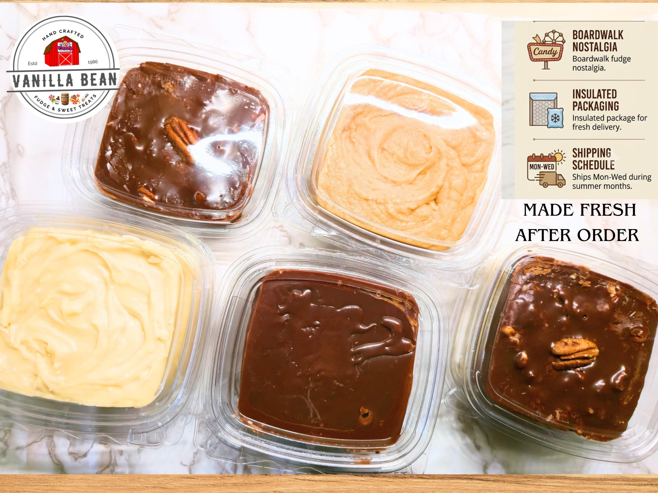 Famous Creamy Mackinac Island Boardwalk Style Fudge – Homemade Rich Chocolate Fudge, Gourmet Food Gift, Old Fashioned  Artisan Candy