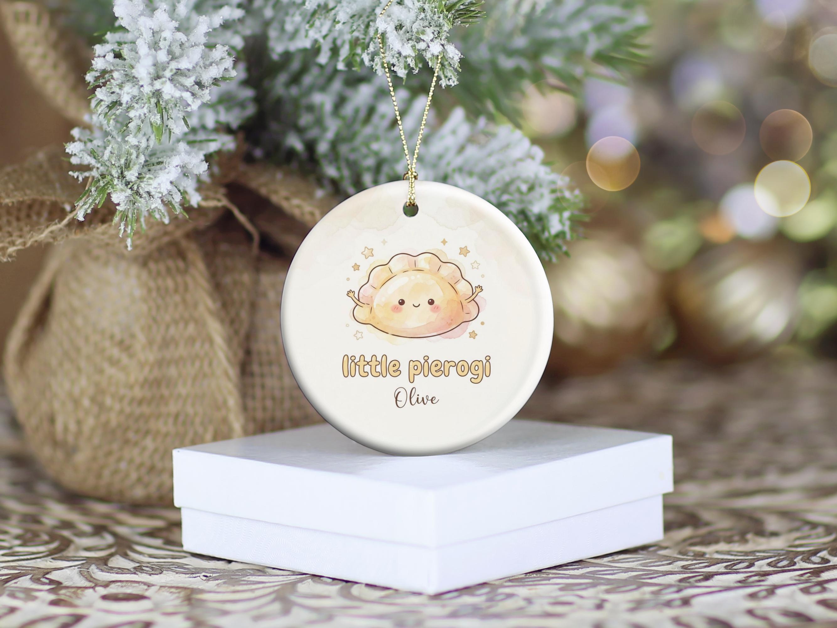 Little Pierogi Ceramic Christmas Ornament 4