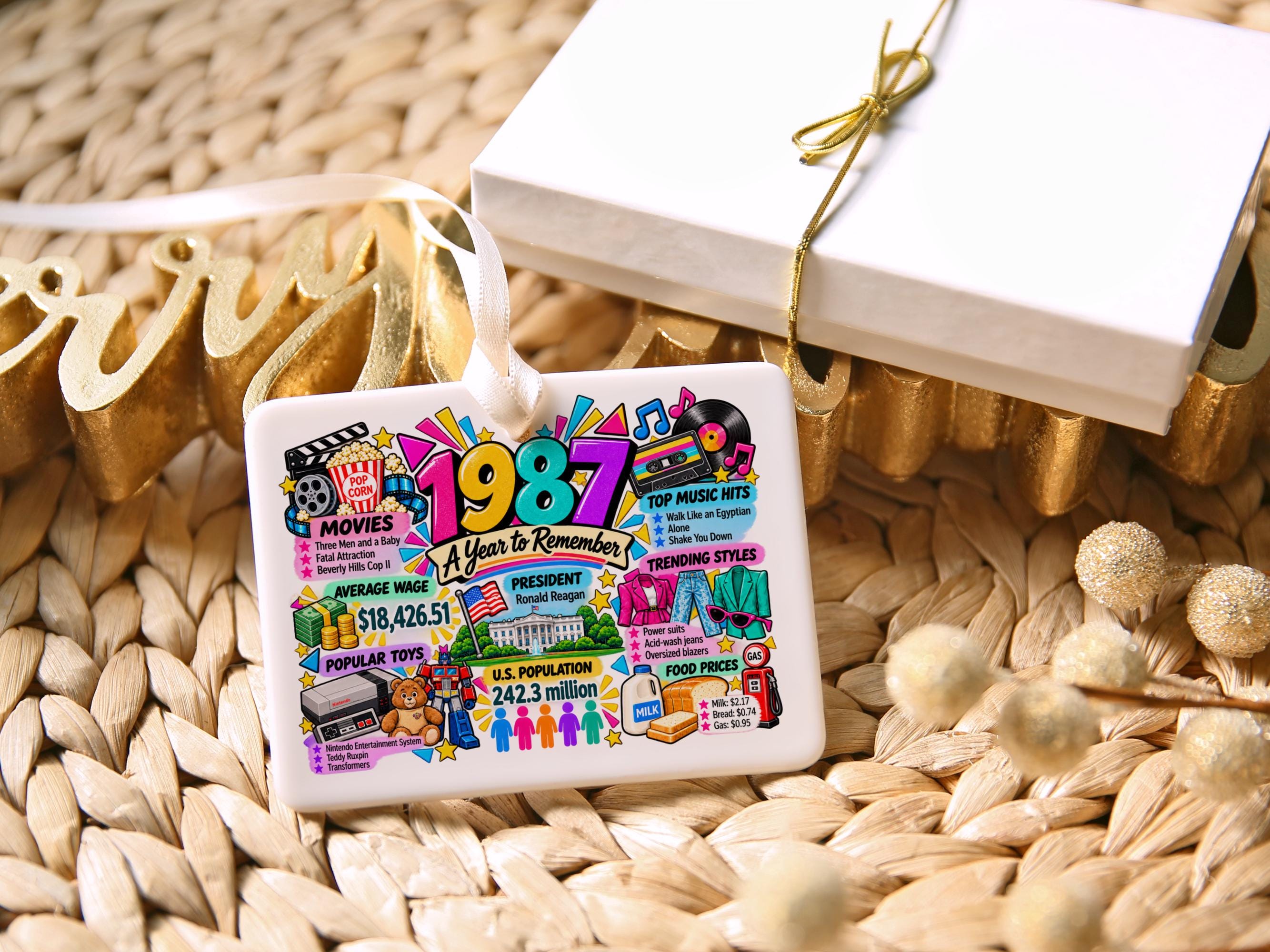 Year Born Keepsake Ceramic Christmas Ornament 5