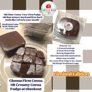 Authentic Homemade Chocolate Fudge Candy |Old Fashioned Firm Hard Cocoa | Nostalgic Southern Candy Gift | Classic Dessert Care Package