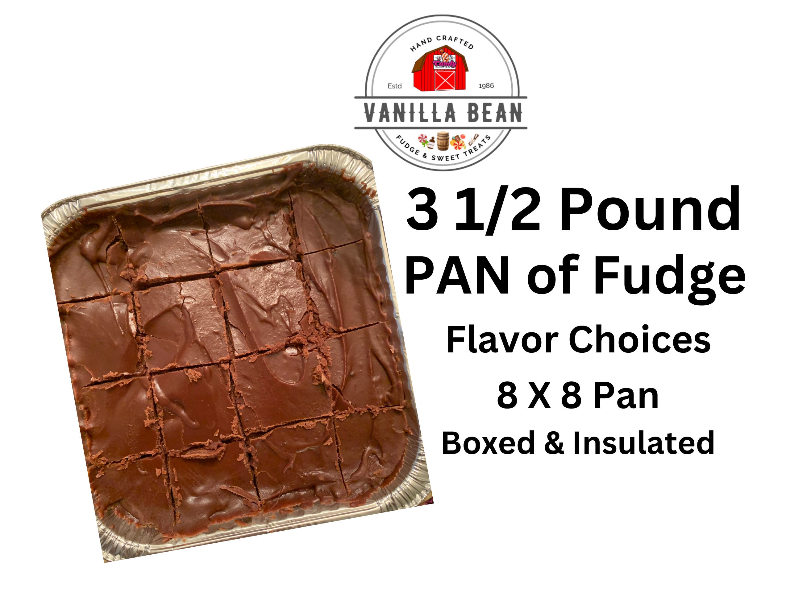 3 1/2 Lb. Chocolate Fudge Party Pan Decadent Rich the Ultimate
