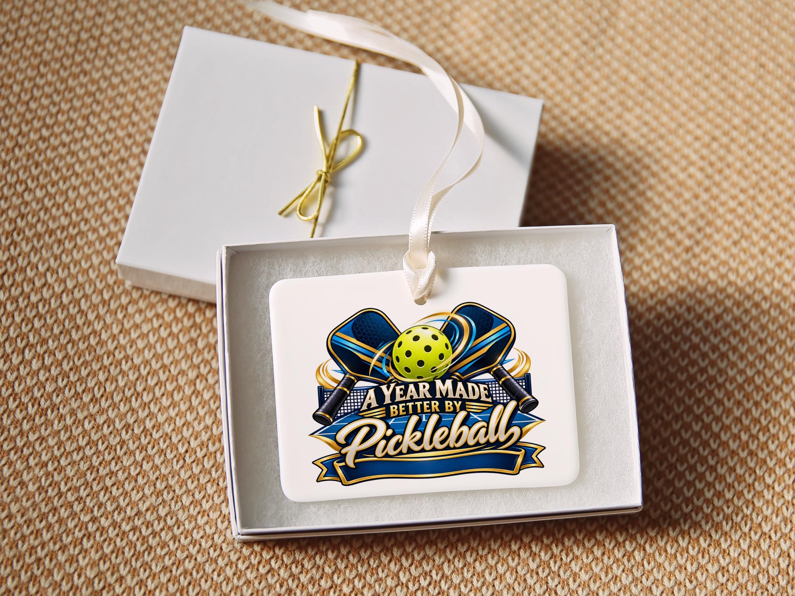Copy Pickleball Ornament, Pickleball Team Christmas Gift, A Year Made Better by Pickleball  Keepsake Holiday Gift boxed, | Custom options 5