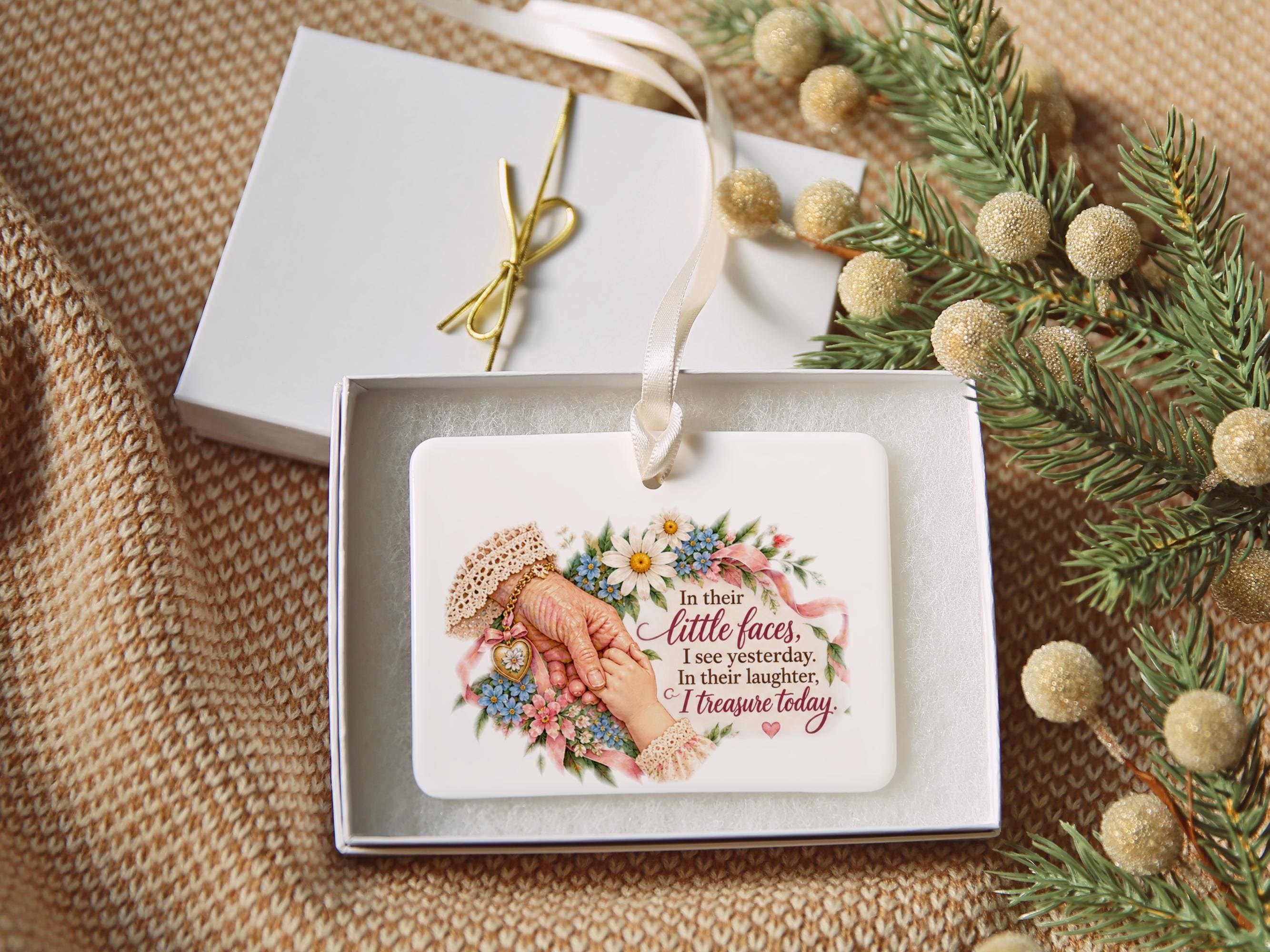 Grandmother Ceramic Christmas Ornament 2