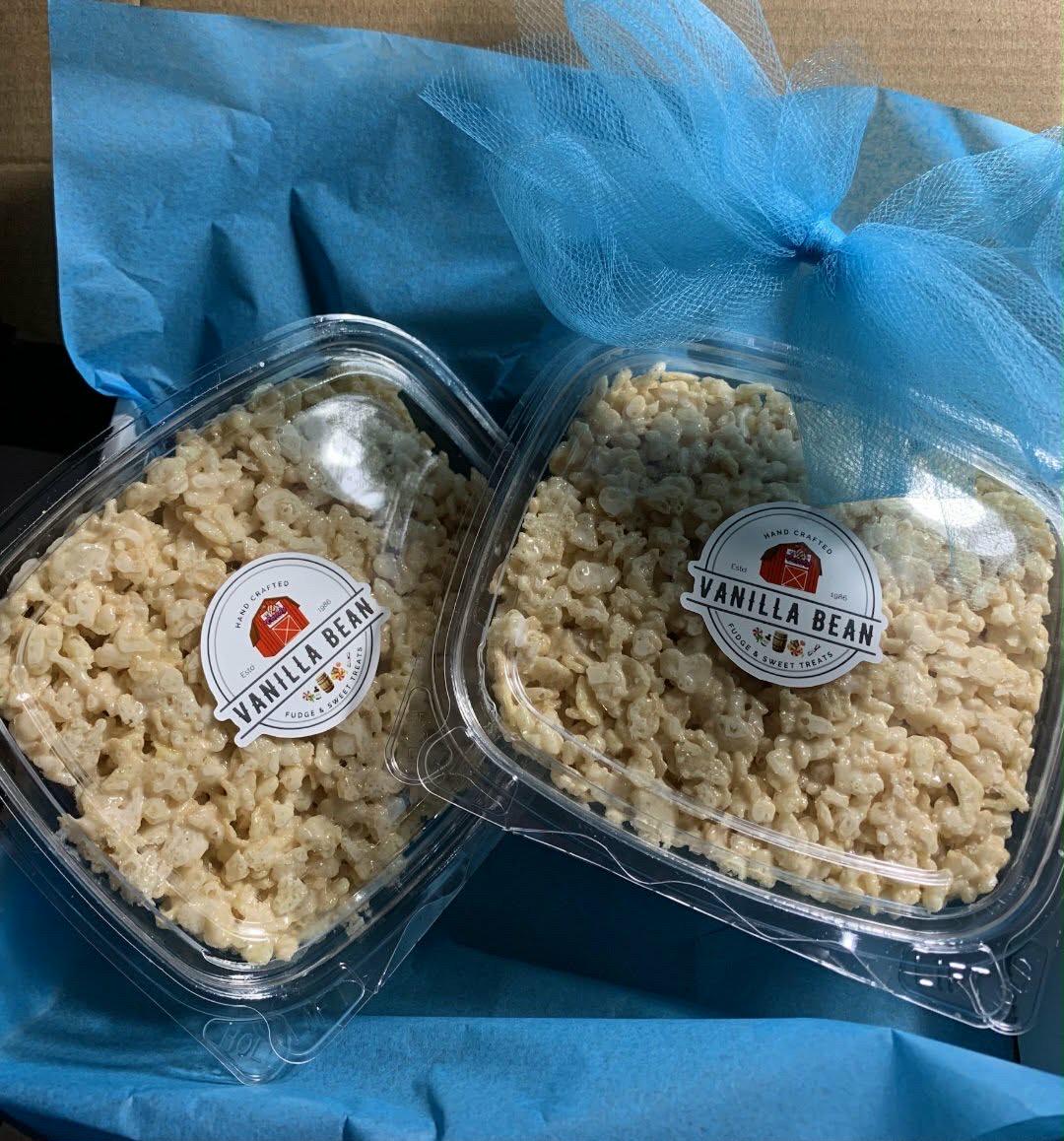 Homemade Big Crispy Rice Cereal Treats yummy gooey fresh made goodies Individually wrapped gift set of 2