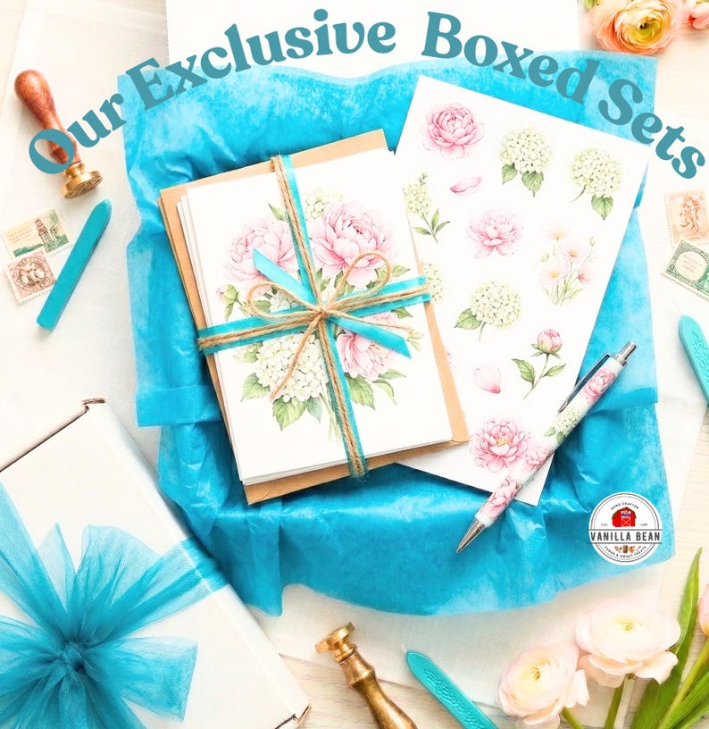 Aesthetic Snail Mail Kit | Watercolor Stationery Box | Letter Writing Gift Set | Pastel Note Cards & Envelopes 1