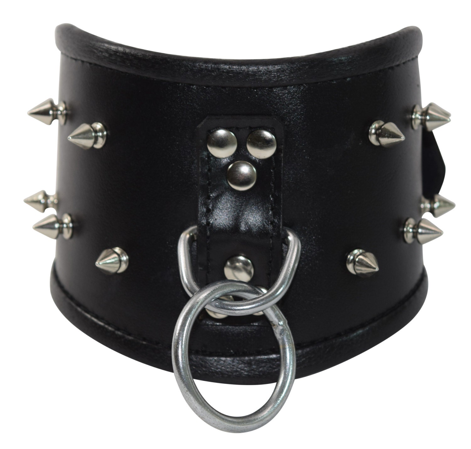 Genuine Leather and Spikes Posture Collar Goth Collar -  Norway