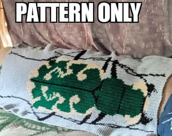 Tiger Beetle Crochet Throw *Pattern Only*