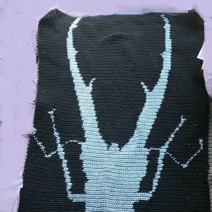 Stag Beetle Crochet Pattern Only Blanket image 6