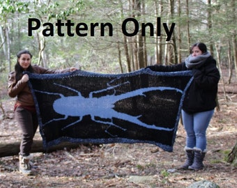 Stag Beetle Crochet *Pattern Only* Blanket