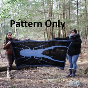 Stag Beetle Crochet Pattern Only Blanket image 1