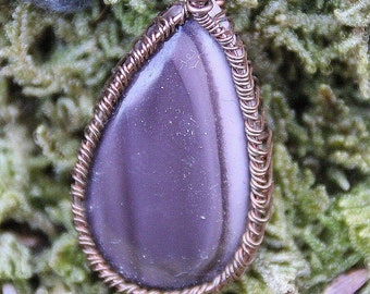 Purple jasper copper wire wrap