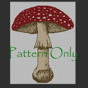 Amanita Mushroom Crochet Blanket *Pattern Only*