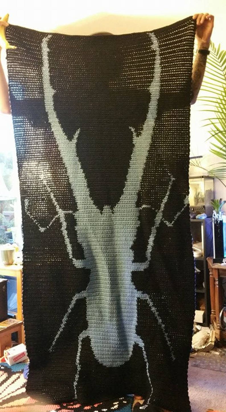 Stag Beetle Crochet Pattern Only Blanket image 7