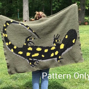 Spotted Salamander Blanket Crochet *Pattern Only*