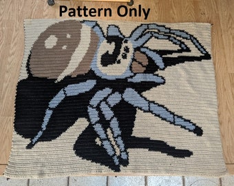 Jumping Spider Crochet Blanket *Pattern Only*