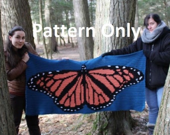 Crochet papillon monarque *Modèle seulement*