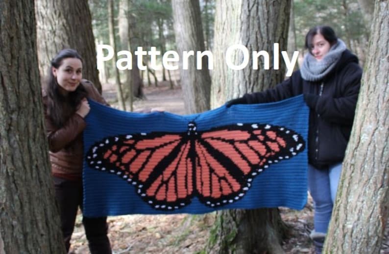 Monarch Butterfly Crochet Pattern Only image 1