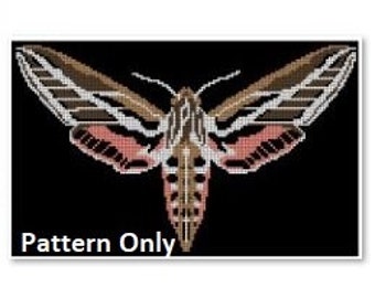 Hawkmoth (Hyles lineata) Crochet Tapestry *Pattern Only*