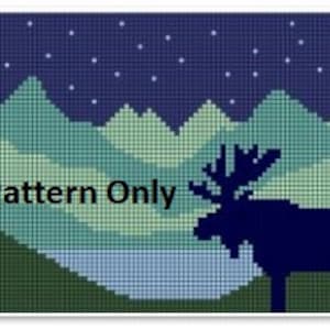 Baby Blanket Crochet Pattern (Moose & Mountains)