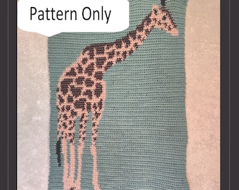 Giraffe Baby Blanket/Tapestry Crochet *Pattern Only*