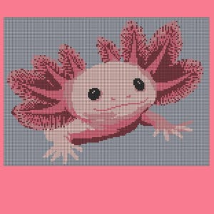 Axolotl Ansikte Virkning *Endast Mönster* Graphgan bild 1