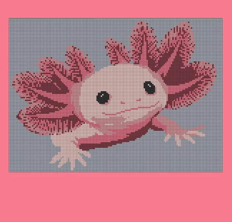Axolotl Ansikte Virkning *Endast Mönster* Graphgan bild 1