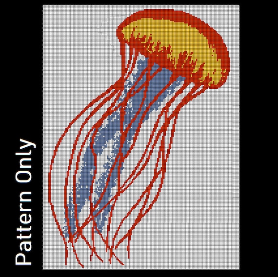 Jellyfish Blanket Crochet Pattern Only