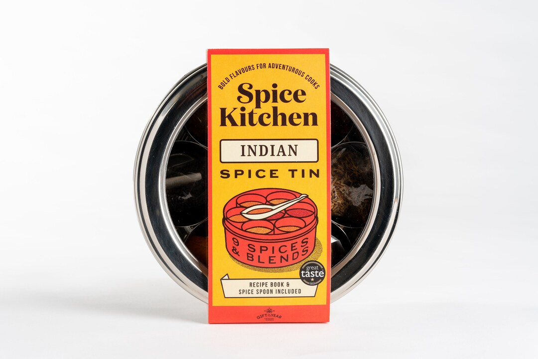 Spice Kitchen Indian Spice Tin With 9 Spices Etsy