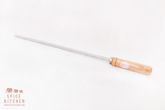 Five Kebab Skewers - 53cm long - 8mm thickness - Ideal for BBQ Barbecue - Sheekh Kebabs - Chicken Tikka Kebabs - Stainless Steel Skewers