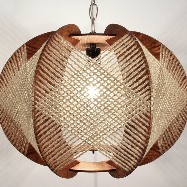 Handcrafted Wood Light Fixture