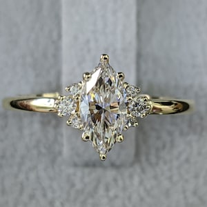 3/4 Carat Marquise Diamant Ring, Marquise Schliff Verlobungsring, Marquise Verlobungsring, Viktorianischer Verlobungsring, Viktorianischer Diamant Ring
