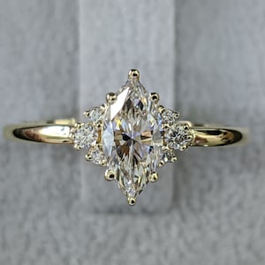 3/4 Carat Marquise Diamond Ring, Marquise Cut Engagement Ring, Marquise Engagement Ring, Victorian Engagement Ring, Victorian Diamond Ring