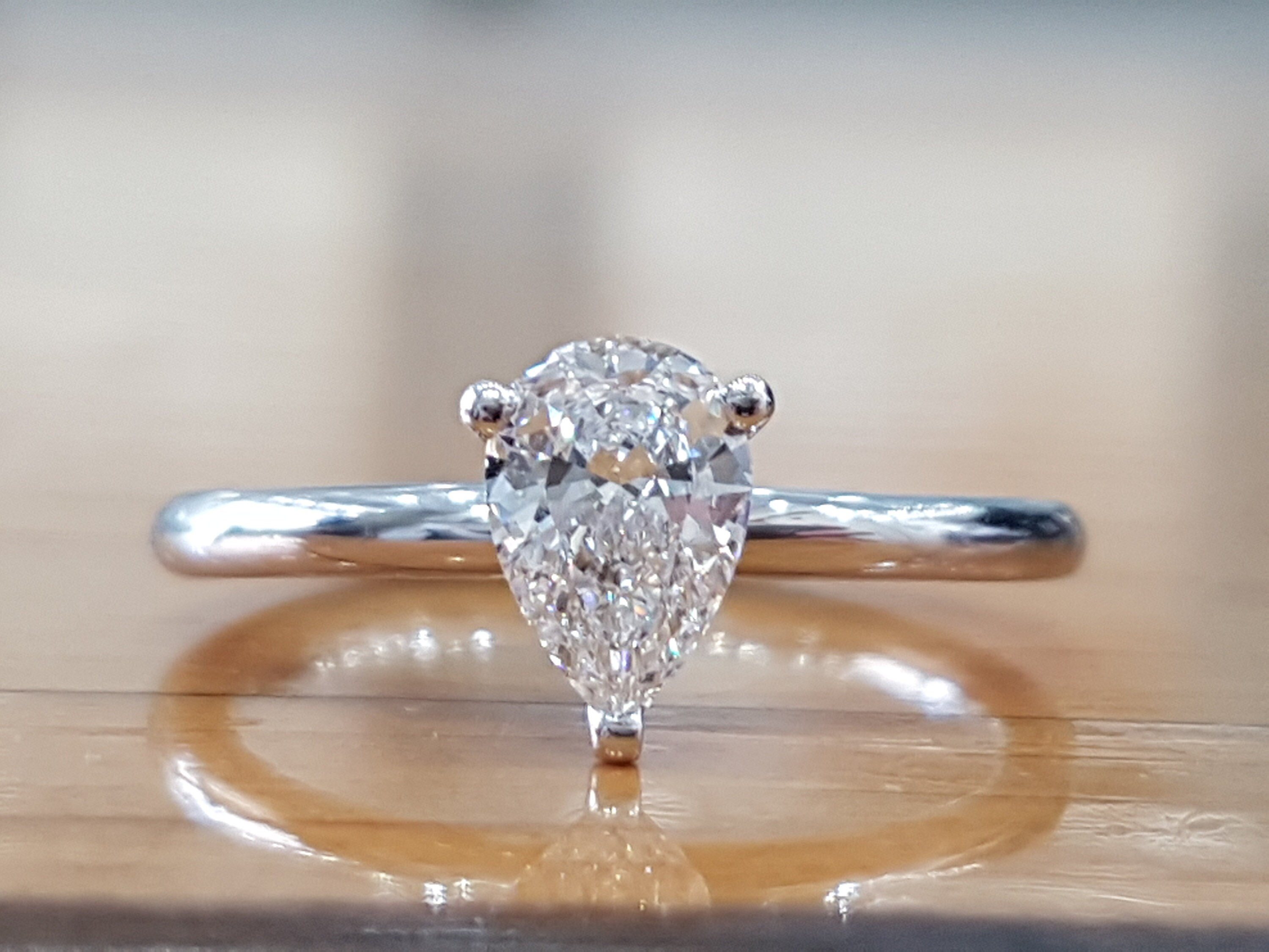 pear cut diamond ring