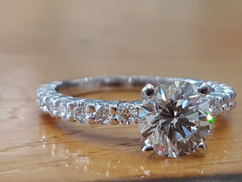 2.30ct VVS Diamond Engagement Ring Natural Diamond Ring Real Etsy