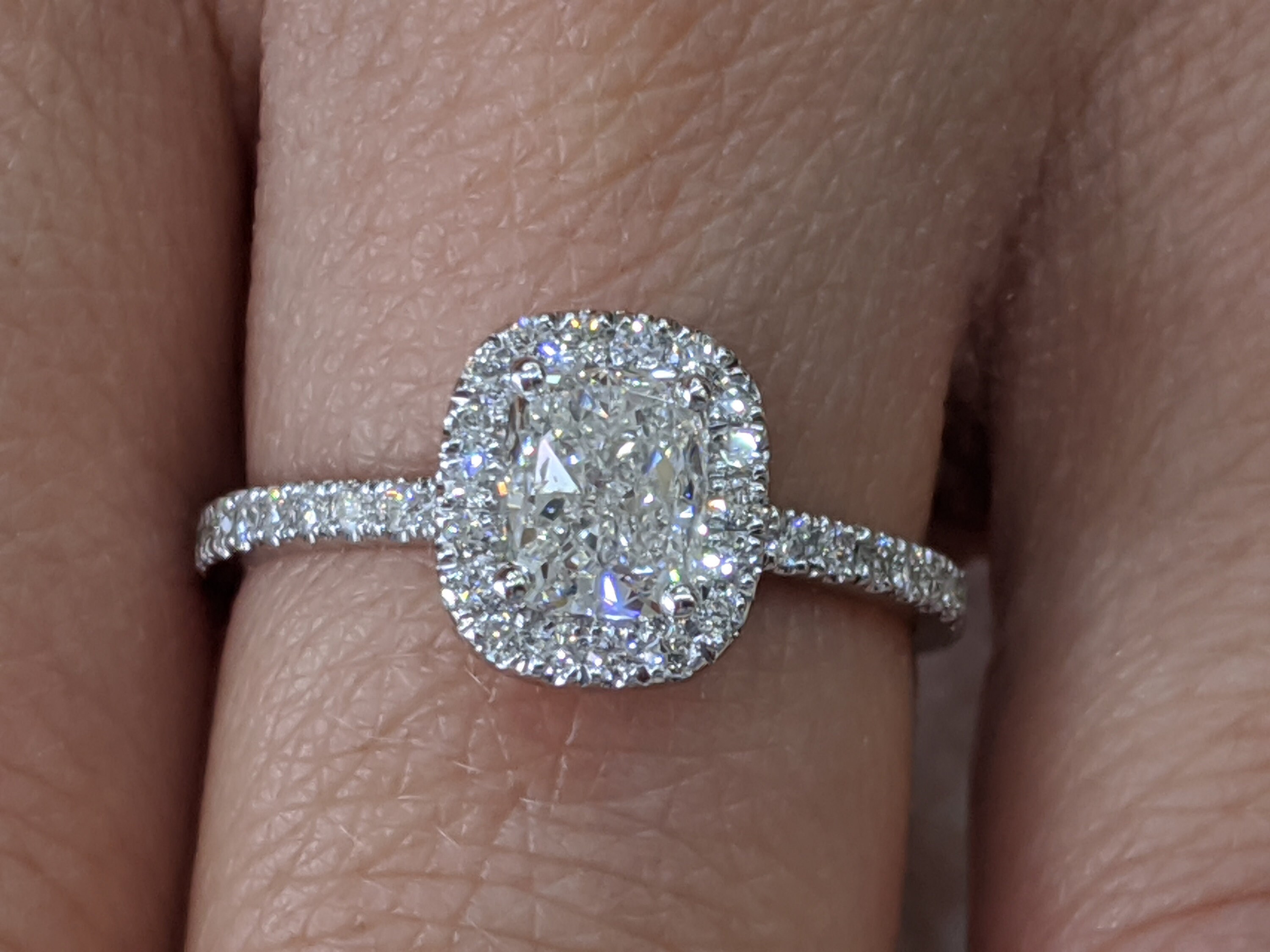 1 1 3 Karat Diamant Verlobungsring Kissen Diamant Ring Etsy
