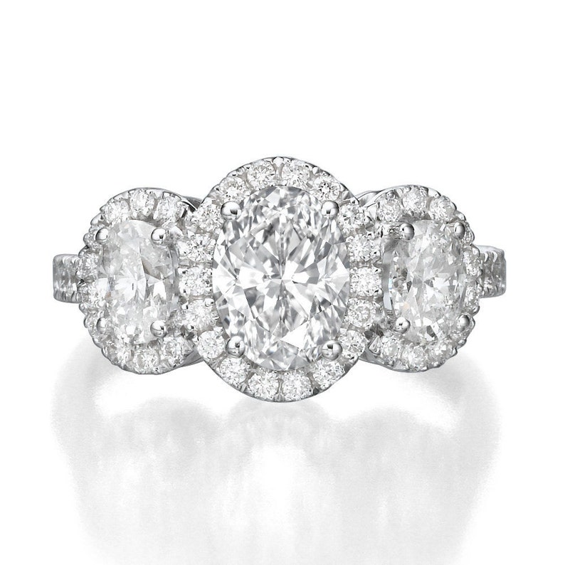 3 stone halo ring 3 stone halo ring