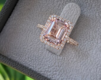 3 carat morganite engagement ring online