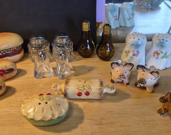 Multiple sets vintage  salt and pepper shakers